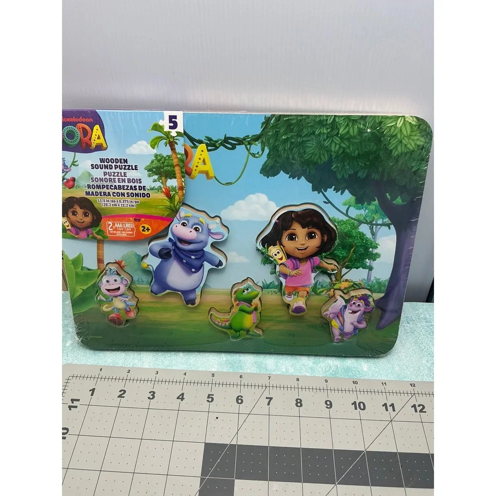 Nickelodeon Dora the Explorer Wooden Sound Puzzle 5 Piece Toddler Toy 6073216